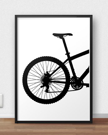 Plakat z tyłem roweru MTB, scandiposter