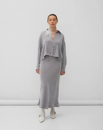 Spódnica Melody premium silver midi, Patchouli