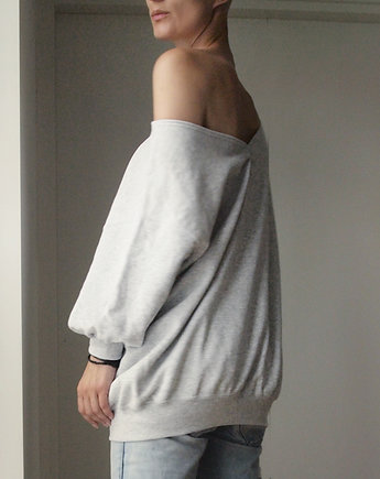 Wielka Dwustronna Bluza Bomba Jasnoszara, ONE MUG A DAY