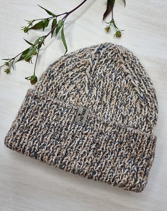 Farbowana naturalnie czapka z kaszmirem Olsza, HERBE DESIGN