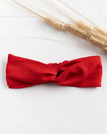 Opaska przeplatana CZERWIEŃ, wu handmade