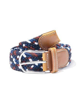 Pleciony pasek Navy Blue White Brown, Pineapplestyle