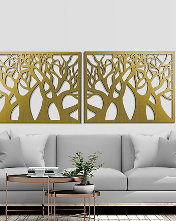 DEKORACYJNY PANEL AŻUROWY, DRZEWA, DEKORACJA ŚCIENNA 3D, ORNAMENT,50 x 70 cm,, ORNAMENTI
