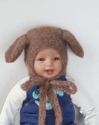 Czapka  Piesek Brąz alpaka/jedwab, Byfyj gallery