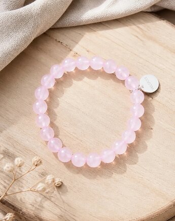 Bransoletka Essential Pinky Pastel, naturalny agat i srebro 925, Velucci
