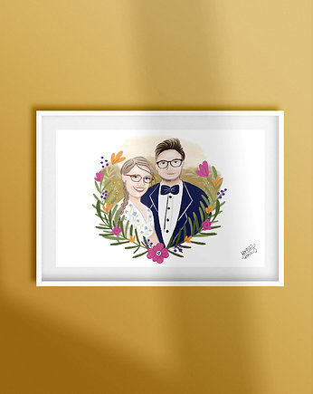 Portret malowany ze zdjęcia 5 osób, Wypisz Wymaluj