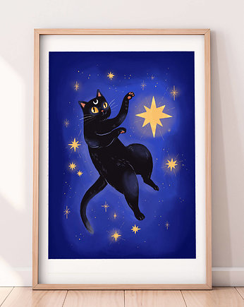 Plakat Gwiezdny Kot, Gosia Nowak Designaur