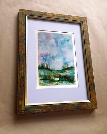 Pejzaż 35 - akwarela  18x24 cm, Katarzyna Radzka