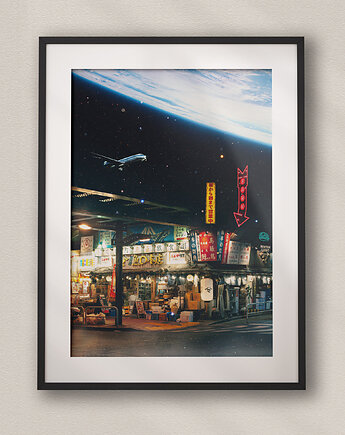 Plakat Nocne Życie - Kolaż Fine Art, DAPIDOKA