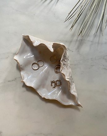 Podstawka na Biżuterię Ceramiczna Muszelka Muszla Perłowa, Maison Fragile