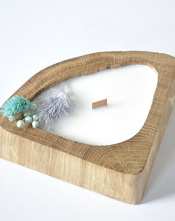 Świeca sojowa zapachowa - w drewnie dębu /truskawka/, Oldtree