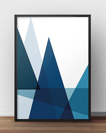 Plakat geometryczny "Góry i jezioro" II, scandiposter