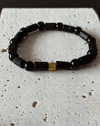 Bransoletka męska Onyks i Turmalin, Chmolowska Jewellery