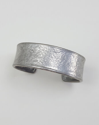 Masywna bransoleta typu cuff z cyny Vintage lata 70/80, kama4you