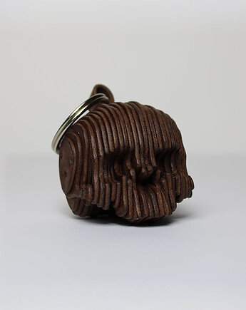 Skórzany brelok Czaszka brązowa, ArtLeather