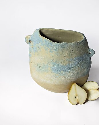 Ceramiczny dzban na kwiaty z uszami, Ewa Duszka