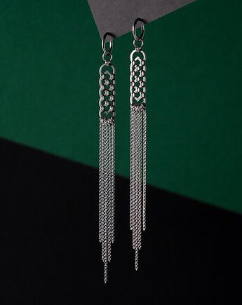 MEGA długie stalowe kolczyki z łańcuszkami, AT NOON