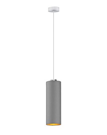 Szara lampa wisząca do jadalni tuba DENVER GOLD, LYSNE