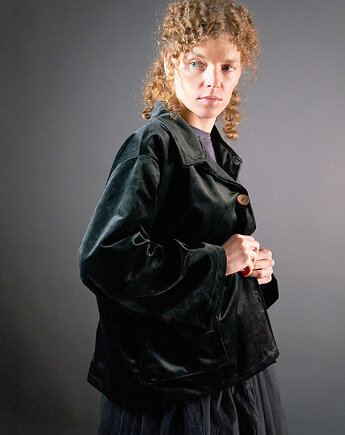 Żakiet aksamitny czarny, soie star