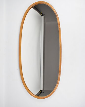 Lustro w wiklinowej ramie z lat 70., Think Modern
