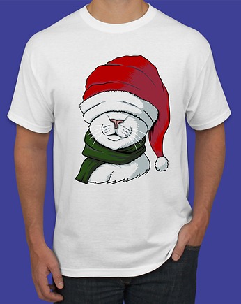 Koszulka  z nadrukiem Christmas cat, ART ORGANIC