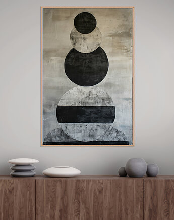 Geometria natury - Plakat, druk - Minimalizm, Boho, Loft #101, Black Sapphire Art