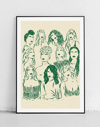Plakat Twarze w Zielonych Liniach, Harvest Maison