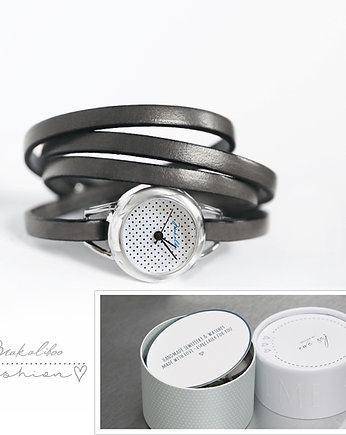 Prezent - Zegarek - Dots - Szary, Makaliboo