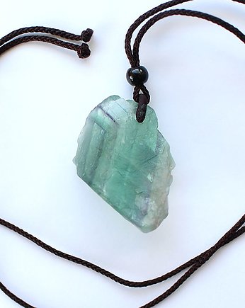 FLUORYT surowy wisior amulet, KEIT