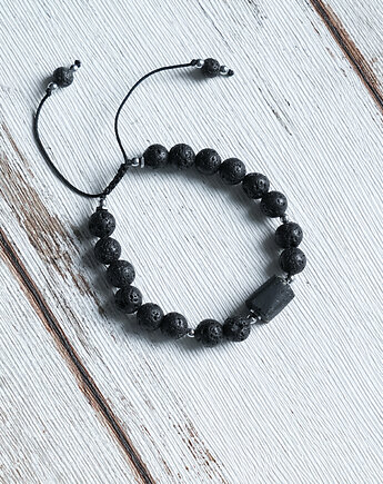 Męska gruba bransoleta z turmalinem, AT NOON