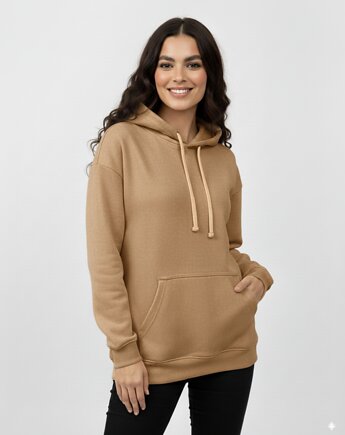 Bluza oversize latte sprana bawełna organiczna, tree rebel