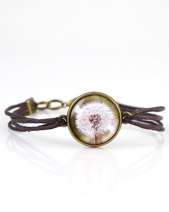 Bransoletka - Dmuchawiec - sznurki, brąz, yenoo