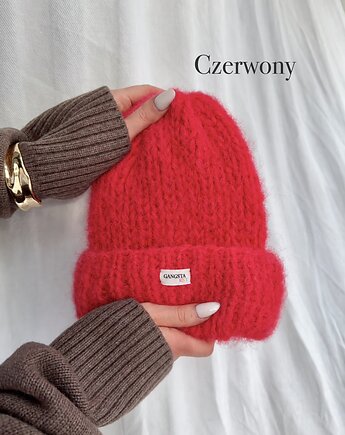 Puszysta czapka Cloud wełna merino alpaka *czerwony *, GANGSTA KNIT