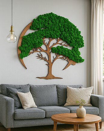 Drzewko bonsai życia mech chrobotek dekoracja obraz, Magia Chrobotka