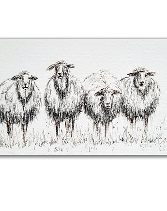 Obraz ręcznie malowany "Owce", Galeria Alma