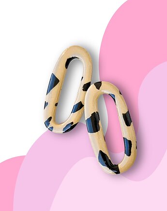 Loopy kolczyki w PANTERKĘ, sploteka