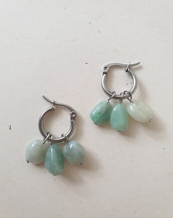 Kolczyki TRIO jadeit zielony, modesign