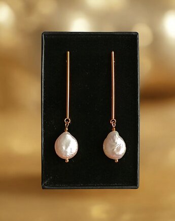 Perły : długie kolczyki : wyjątkowy prezent PREMIUM, kaktusia