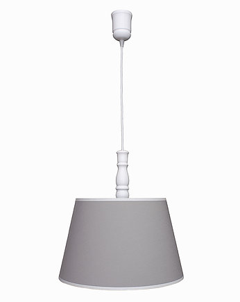 Lampa wisząca szara z białą lamówką, Roomee Decor