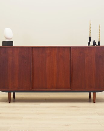 Sideboard tekowy, duński design, lata 70, produkcja: Dania, Przetwory design