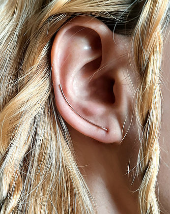 Kolczyk- nausznica LINIA miedź, ZIĘBA