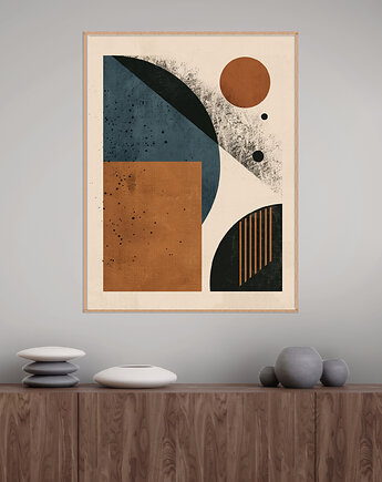 Geometria natury - Plakat, druk - Minimalizm, Boho, Loft #68, Black Sapphire Art