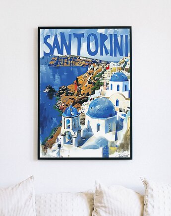 Plakat - Visit Santorini, Harry Monkey