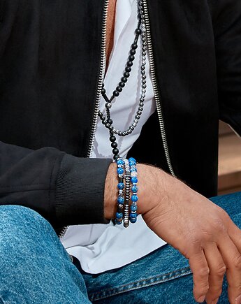 Set 3 męskich bransoletek przyjaźń - waleczność, Kulka Bransoletki