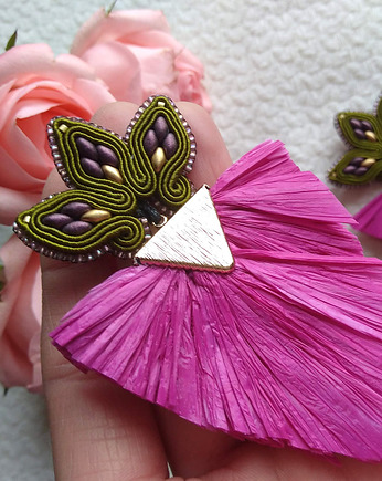 Kolczyki ,,Nenuphar  Psycho", Milame Soutache