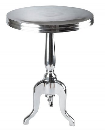 Stolik dekoracyjny okrągły srebrny 75cm, OKAZJE - Prezent na Rocznice ślubu