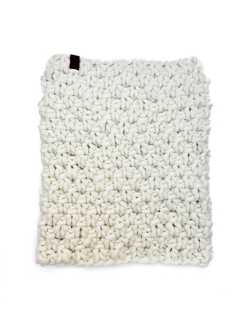 Biały komin z grubej wełny peruwiańskiej, Holy Alpaca Knit