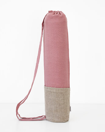 Torba na matę do jogi DUSTY PINK plus RUSTIC, so linen!