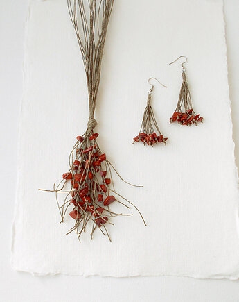 Ciemna cegła Komplet biżuterii, galeria nuit