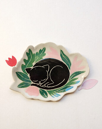 Podstawka cermiczna śpiący kotek, Ryte Gary